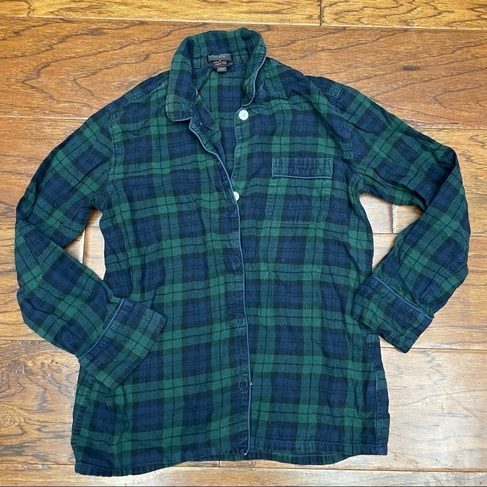 J. Crew blackwatch cotton flannel pajama‎ top